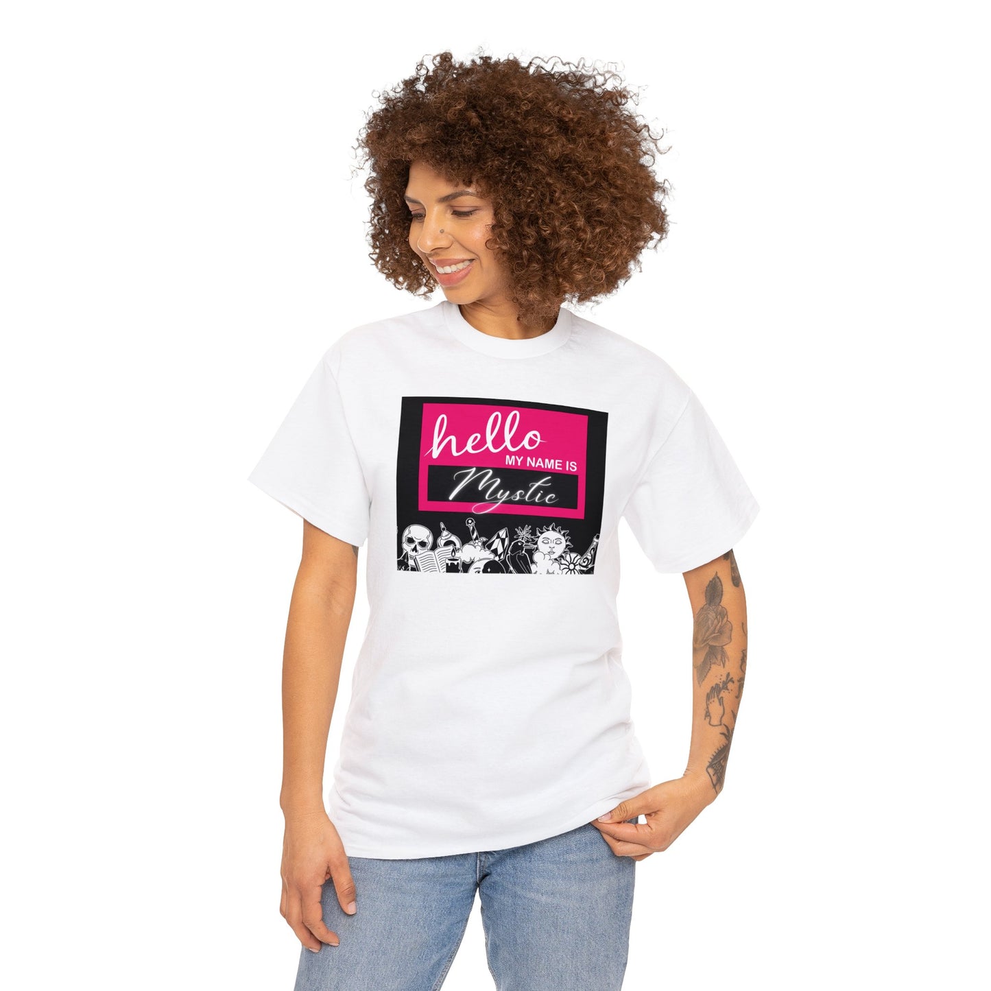 Hello, My Name Is Mystic | Premium Unisex Heavyweight Enchanted T-shirt for Inner Peace