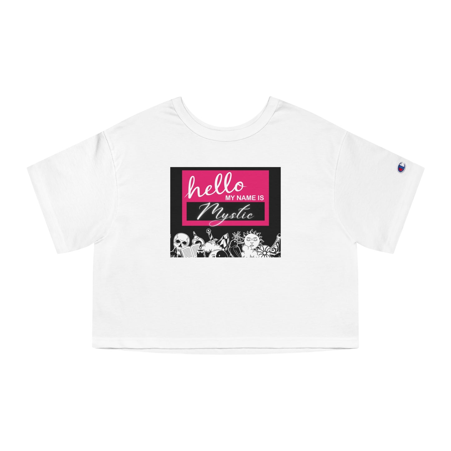 Hello, My Name Is Mystic | Premium Women’s Cropped Enchanted Cotton T-shirt for Inner Peace