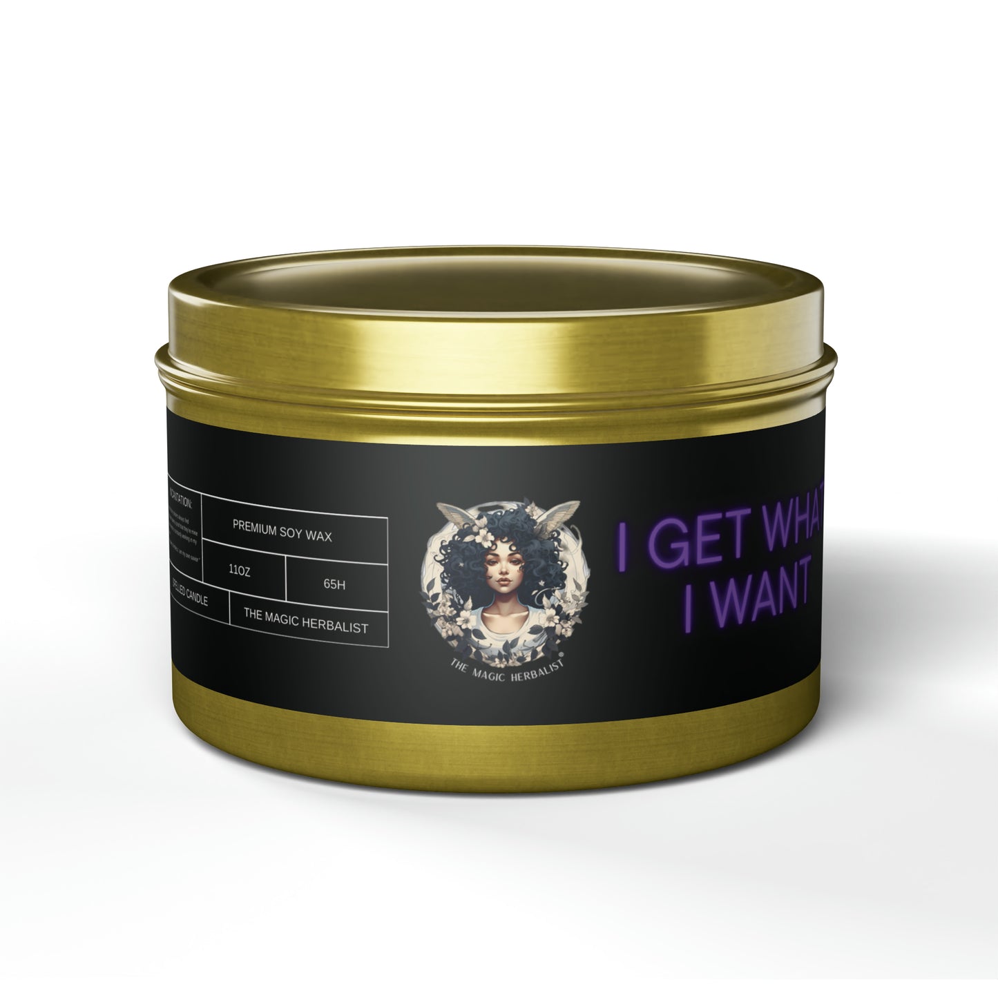 I Get What I Want | Premium Multipurpose Enchanted Tin Candle for Manifesting Desires